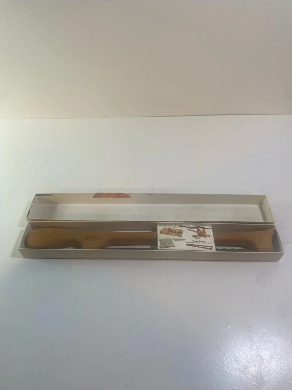 Cherry Mountain Woods Original Wooden Fiddle Bow Bread Knife With Original Box